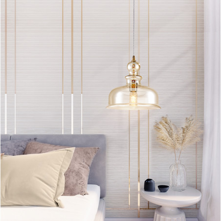 Lampa wisząca szklana mosiężna P001PL-01BZ z serii Tone - Lampy Maytoni
