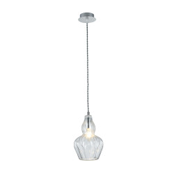 Lampa wisząca szklana niklowa MOD238-PL-01-TR z serii Eustoma - Lampy Maytoni