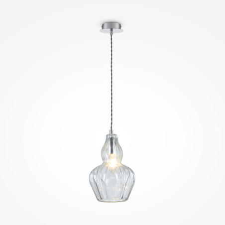 Lampa wisząca szklana niklowa MOD238-PL-01-TR z serii Eustoma - Lampy Maytoni