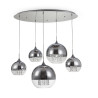 Lampa wisząca szklano-metalowa niklowa 5-punktowa P140-PL-170-5-N z serii Fermi - Lampy Maytoni