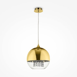 Lampa wisząca szklano-metalowa złota P140-PL-170-1-G z serii Fermi - Lampy Maytoni