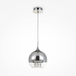 Lampa wisząca szklano-metalowa niklowa P140-PL-110-1-N z serii Fermi - Lampy Maytoni