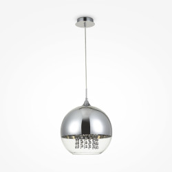 Lampa wisząca szklano-metalowa niklowa P140-PL-170-1-N z serii Fermi - Lampy Maytoni