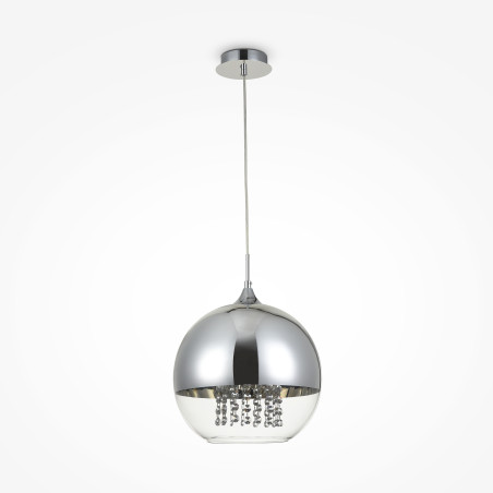 Lampa wisząca szklano-metalowa niklowa P140-PL-170-1-N z serii Fermi - Lampy Maytoni