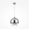 Lampa wisząca szklano-metalowa niklowa P140-PL-170-1-N z serii Fermi - Lampy Maytoni