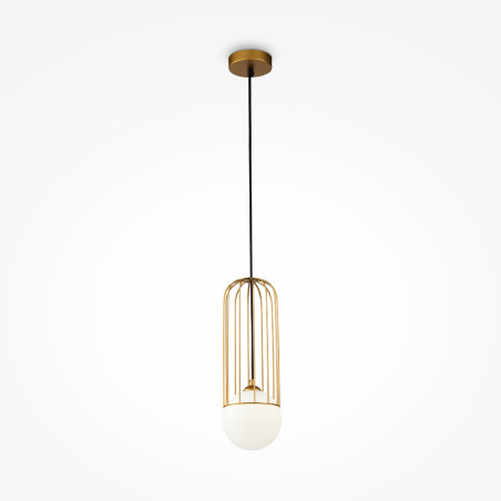 Lampa wisząca szklana złota P361PL-01G z serii Telford - Lampy Maytoni