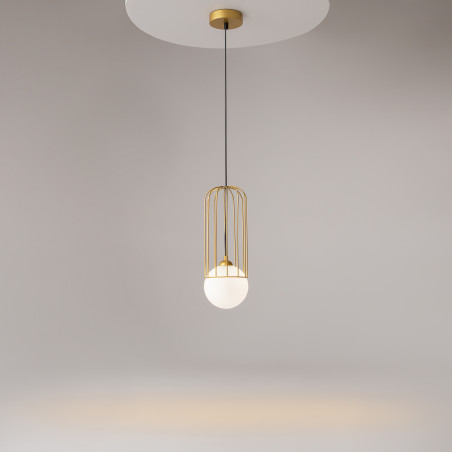 Lampa wisząca szklana złota P361PL-01G z serii Telford - Lampy Maytoni
