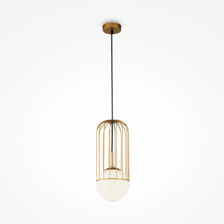 Lampa wisząca szklana złota P362PL-01G z serii Telford - Lampy Maytoni