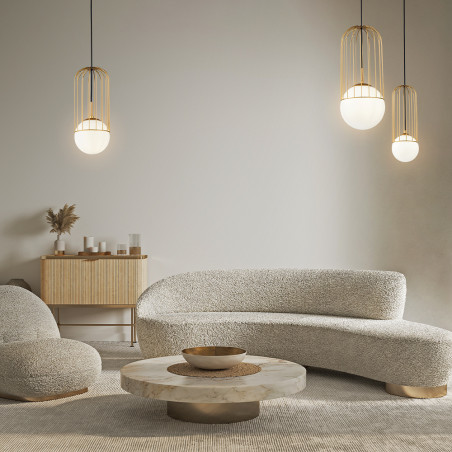Lampa wisząca szklana złota P362PL-01G z serii Telford - Lampy Maytoni