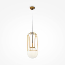 Lampa wisząca szklana złota P363PL-01G z serii Telford - Lampy Maytoni