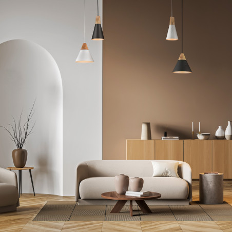 Lampa wisząca metalowa szara P359-PL-220-C z serii Bicones - Lampy Maytoni