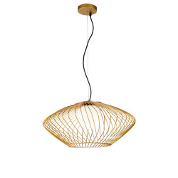 Lampa wisząca szklana złota P364PL-01G z serii Plec - Lampy Maytoni