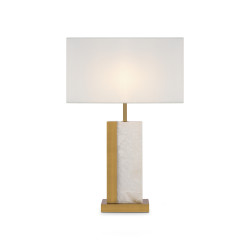 Lampa stołowa bawełniana mosiężna Z031TL-01BS z serii Bianco - Lampy Maytoni