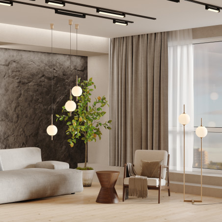 Lampa wisząca szklana mosiężna Z020PL-L6BS3K z serii The Sixth Sense - Lampy Maytoni
