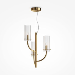 Lampa wisząca szklana mosiężna 3-punktowa MOD223PL-03BS z serii Arco - Lampy Maytoni