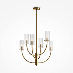 Lampa wisząca szklana mosiężna 6-punktowa MOD223PL-06BS z serii Arco - Lampy Maytoni