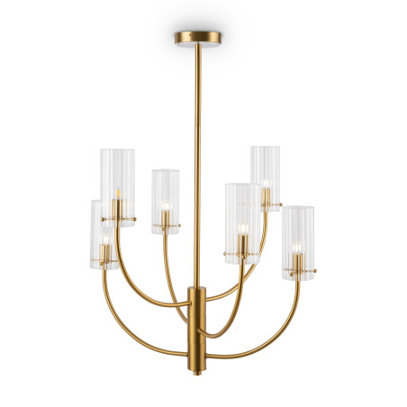 Lampa wisząca szklana mosiężna 6-punktowa MOD223PL-06BS z serii Arco - Lampy Maytoni