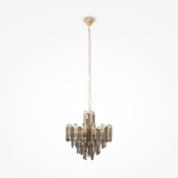 Lampa wisząca szklana złota 6-punktowa DIA200PL-06G z serii Flare - Lampy Maytoni