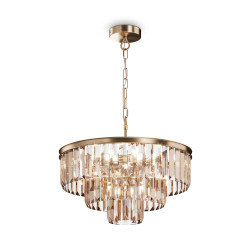 Lampa wisząca kryształowa złota 7-punktowa MOD085PL-07G z serii Revero - Lampy Maytoni