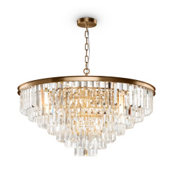 Lampa wisząca kryształowa mosiężna 16-punktowa MOD085PL-16BS z serii Revero - Lampy Maytoni