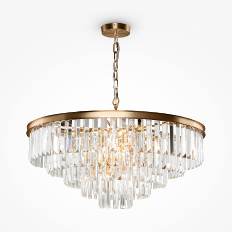 Lampa wisząca kryształowa mosiężna 12-punktowa MOD085PL-12BS z serii Revero - Lampy Maytoni