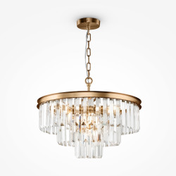 Lampa wisząca kryształowa mosiężna 7-punktowa MOD085PL-07BS z serii Revero - Lampy Maytoni