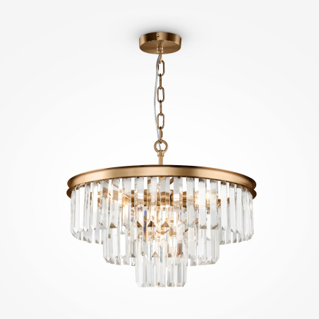 Lampa wisząca kryształowa mosiężna 7-punktowa MOD085PL-07BS z serii Revero - Lampy Maytoni