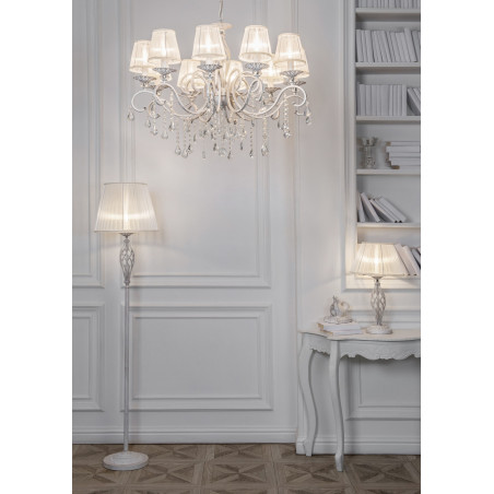 Lampa stołowa biała ARM247-00-G z serii Grace - Lampy Maytoni