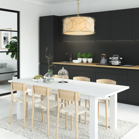 Lampa wisząca tekstylna złota 4-punktowa H223PL-03G z serii Messina - Lampy Maytoni