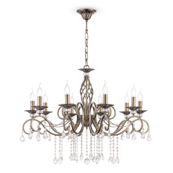 Lampa wisząca metalowa brązowa 10-punktowa RC247-PL-10-R z serii Grace - Lampy Maytoni