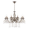 Lampa wisząca metalowa brązowa 10-punktowa RC247-PL-10-R z serii Grace - Lampy Maytoni