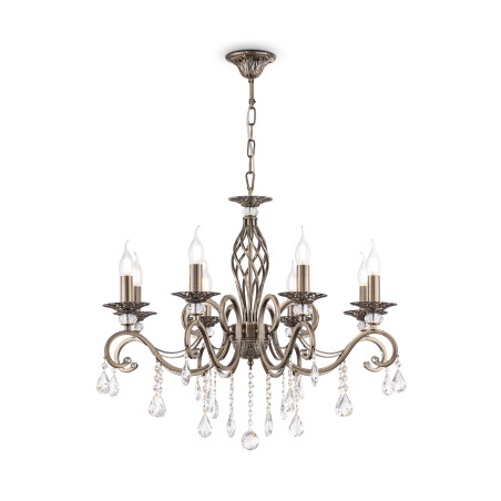 Lampa wisząca metalowa brązowa 8-punktowa RC247-PL-08-R z serii Grace - Lampy Maytoni