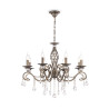 Lampa wisząca metalowa brązowa 8-punktowa RC247-PL-08-R z serii Grace - Lampy Maytoni