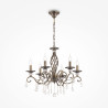 Lampa wisząca metalowa brązowa 6-punktowa RC247-PL-06-R z serii Grace - Lampy Maytoni