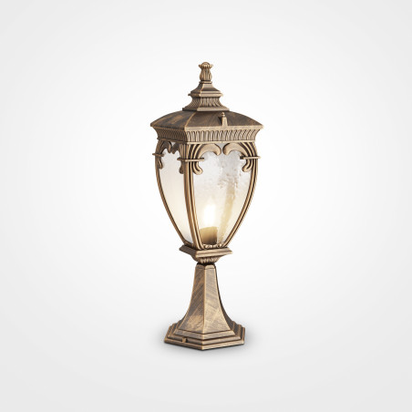 Lampa ogrodowa aluminiowa czarno-złota O414FL-01GB z serii Fleur - Lampy Maytoni