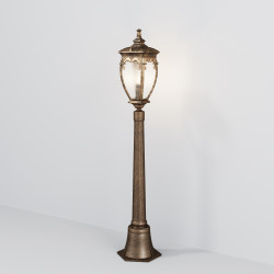 Lampa ogrodowa aluminiowa czarno-złota O414FL-01GB1 z serii Fleur - Lampy Maytoni