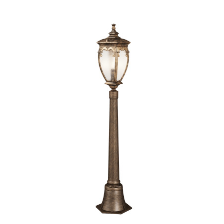 Lampa ogrodowa aluminiowa czarno-złota O414FL-01GB1 z serii Fleur - Lampy Maytoni