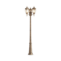 Lampa ogrodowa aluminiowa czarno-złota 3-punktowa O414FL-03GB z serii Fleur - Lampy Maytoni