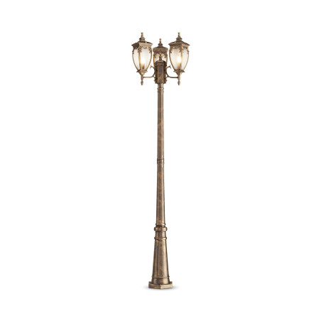 Lampa ogrodowa aluminiowa czarno-złota 3-punktowa O414FL-03GB z serii Fleur - Lampy Maytoni