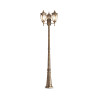 Lampa ogrodowa aluminiowa czarno-złota 3-punktowa O414FL-03GB z serii Fleur - Lampy Maytoni