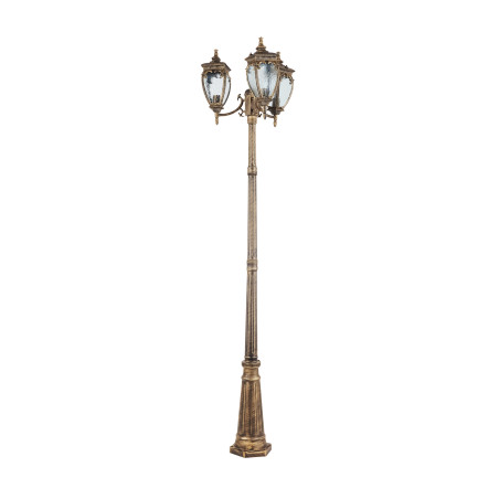 Lampa ogrodowa aluminiowa czarno-złota 3-punktowa O414FL-03GB z serii Fleur - Lampy Maytoni