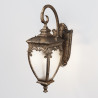 Kinkiet zewnętrzny aluminiowy czarno-złoty O414WL-01GB z serii Fleur - Lampy Maytoni
