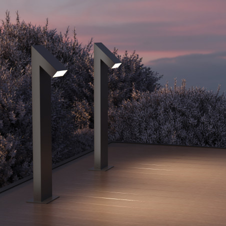 Lampa ogrodowa aluminiowa grafitowa O592FL-L15GF3K z serii Guss - Lampy Maytoni