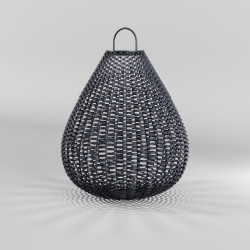 Lampa solarna rattanowa czarna OSL599FL-L5B3K1 z serii Plet - Lampy Maytoni