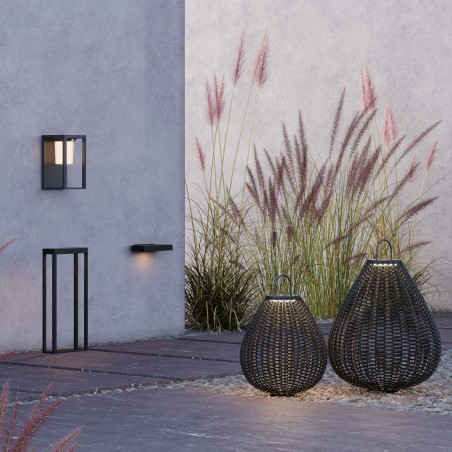 Lampa solarna rattanowa czarna OSL599FL-L5B3K1 z serii Plet - Lampy Maytoni