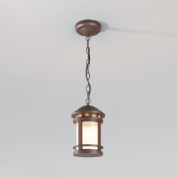 Lampa wisząca zewnętrzna szklano-metalowa brązowa O031PL-01BR z serii Salamanca - Lampy Maytoni
