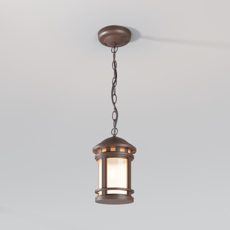 Lampa wisząca zewnętrzna szklano-metalowa brązowa O031PL-01BR z serii Salamanca - Lampy Maytoni