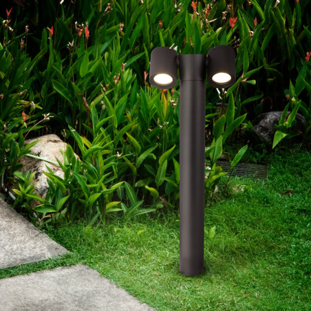 Lampa ogrodowa aluminiowa czarna 2-punktowa O010FL-02B z serii Wall Street - Lampy Maytoni