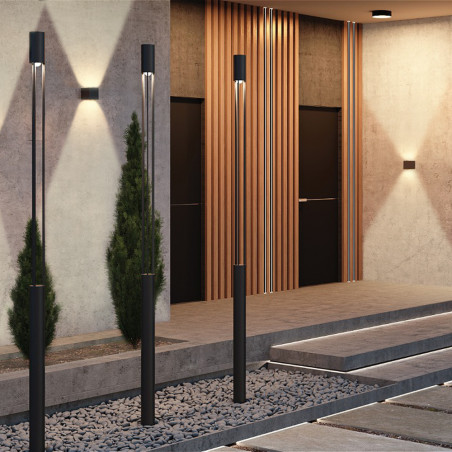 Oprawa architektoniczna metalowa czarna O572WL-L6B z serii Fulton - Lampy Maytoni
