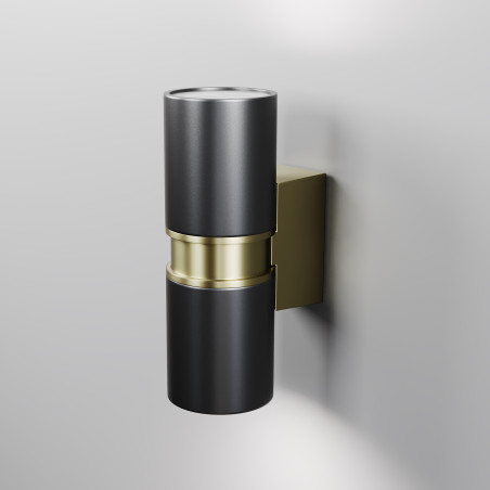 Kinkiet zewnętrzny aluminiowy czarny 2-punktowy O582WL-02B z serii Bowery - Lampy Maytoni